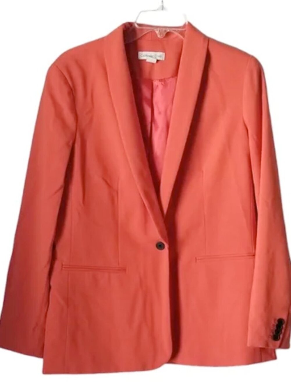 Coldwater Creek Orange Flame Soho Twill Blazer, Size 14
